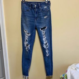 American Eagle Super High Rise Jeggings SZ 4 Short